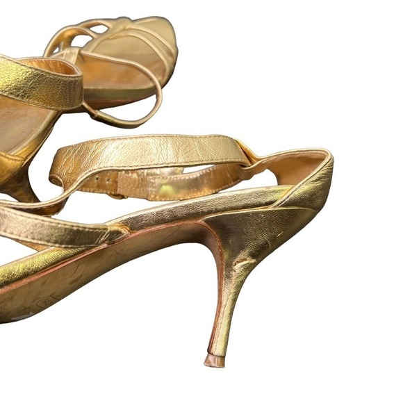 Coach, metallic gold strap he sandals, size 8 B. #002 - Picture 6 of 13